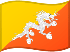 The flag of Bhutan
