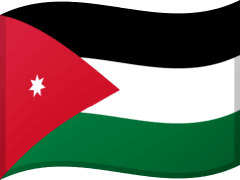 The flag of Jordan